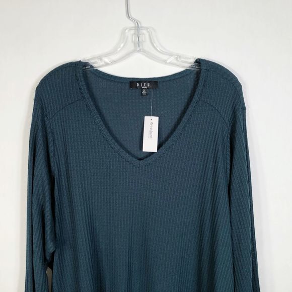 Dressbarn BLEU Plus Size 2X Blouse Green 789 - Picture 3 of 6